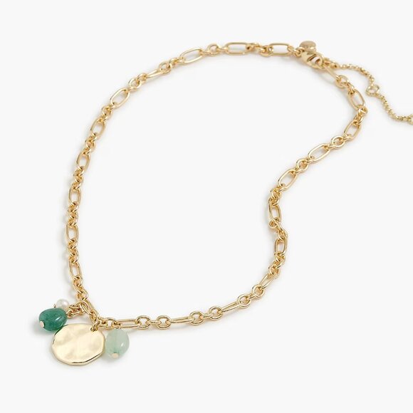 J. Crew Factory Jewelry - J. Crew Gold Coin and Stone Pendant Necklace/NWT